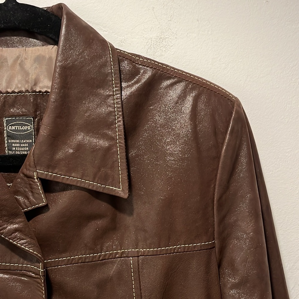 Vintage Antilope 100% Genuine Leather Jacket Women’s Size M - Picture 4 of 14
